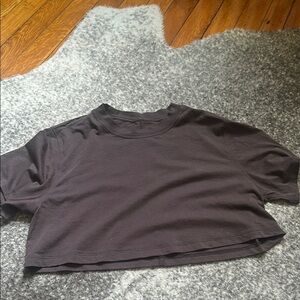 Lululemon Athletica Gray Boxy Crop T-Shirt